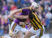 17 July 2019; Sean Keane Carroll of Wexford in action against Conor Heary of Kilkenny during the Bord Gais Energy Leinster GAA Hurling U20 Championship Final match between Kilkenny and Wexford at Innovate Wexford Park in Wexford. Photo by Matt Browne/Sportsfile