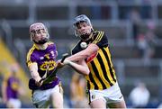 17 July 2019; Eoin O’Shea of Kilkenny in action against Ross Bonville of Wexford during the Bord Gais Energy Leinster GAA Hurling U20 Championship Final match between Kilkenny and Wexford at Innovate Wexford Park in Wexford. Photo by Matt Browne/Sportsfile