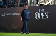 18 July 2019; Darren Clarke of Northern Ireland makes his way from the first tee box during Day One of the 148th Open Championship at Royal Portrush in Portrush, Co Antrim. Photo by Brendan Moran/Sportsfile