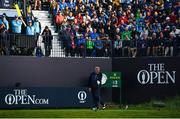 18 July 2019; Darren Clarke of Northern Ireland watches his shot on the first tee box during Day One of the 148th Open Championship at Royal Portrush in Portrush, Co Antrim. Photo by Brendan Moran/Sportsfile