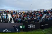 18 July 2019; Darren Clarke of Northern Ireland acknowledges the gallery on the first tee box during Day One of the 148th Open Championship at Royal Portrush in Portrush, Co Antrim. Photo by Brendan Moran/Sportsfile