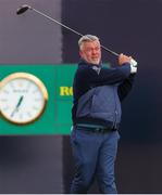 18 July 2019; Darren Clarke of Northern Ireland hits a tee shot on the 1st hole during Day One of the 148th Open Championship at Royal Portrush in Portrush, Co Antrim. Photo by John Dickson/Sportsfile