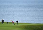 18 July 2019; Phil Mickelson of USA, Branden Grace of South Africa, and Shane Lowry of Ireland on the 5th green during Day One of the 148th Open Championship at Royal Portrush in Portrush, Co Antrim. Photo by Brendan Moran/Sportsfile