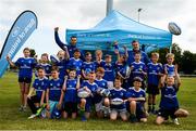 18 July 2019; Leinster players Adam Byrne and Scott Penny with participants during the Bank of Ireland Leinster Rugby Summer Camp at Seapoint Rugby Club in Glenageary, Dublin. Photo by Harry Murphy/Sportsfile