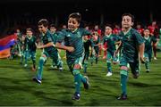 17 July 2019; Player escorts leave the pitch during the 2019 UEFA European U19 Championships group A match between Armenia and Italy at Vazgen Sargsyan Republican Stadium in Yerevan, Armenia. Photo by Stephen McCarthy/Sportsfile