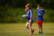 18 July 2019; Participants in action during the Bank of Ireland Leinster Rugby Summer Camp at Seapoint Rugby Club in Glenageary, Dublin. Photo by Harry Murphy/Sportsfile
