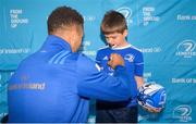 18 July 2019; Leinster player Adam Byrne with participants during the Bank of Ireland Leinster Rugby Summer Camp at Seapoint Rugby Club in Glenageary, Dublin. Photo by Harry Murphy/Sportsfile