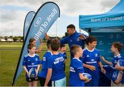 18 July 2019; Leinster player Adam Byrne with participants during the Bank of Ireland Leinster Rugby Summer Camp at Seapoint Rugby Club in Glenageary, Dublin. Photo by Harry Murphy/Sportsfile