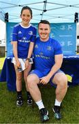 18 July 2019; Leinster player Peter Dooley poses for photos with participants during the Bank of Ireland Leinster Rugby Summer Camp at Portlaoise RFC in Portlaoise, Co Laois. Photo by Sam Barnes/Sportsfile