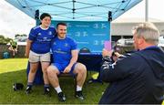 18 July 2019; Leinster player Peter Dooley poses for a photo with participants during the Bank of Ireland Leinster Rugby Summer Camp at Portlaoise RFC in Portlaoise, Co Laois. Photo by Sam Barnes/Sportsfile