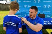 18 July 2019; Leinster player Peter Dooley signs autographs for participants during the Bank of Ireland Leinster Rugby Summer Camp at Portlaoise RFC in Portlaoise, Co Laois. Photo by Sam Barnes/Sportsfile