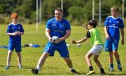 18 July 2019; Leinster player Peter Dooley with participants during the Bank of Ireland Leinster Rugby Summer Camp at Portlaoise RFC in Portlaoise, Co Laois. Photo by Sam Barnes/Sportsfile