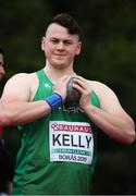 18 July 2019; James Kelly of Ireland competing in the Men's 6kg Shot Put qualifying rounds during Day One of the European Athletics U20 Championships in Borås, Sweden. Photo by Giancarlo Colombo/Sportsfile
