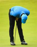 18 July 2019; Rory McIlroy of Northern Ireland reacts after a putt on the 13th green during Day One of the 148th Open Championship at Royal Portrush in Portrush, Co Antrim. Photo by Ramsey Cardy/Sportsfile