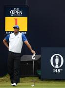18 July 2019; Tiger Woods of USA at the 1st tee box during Day One of the 148th Open Championship at Royal Portrush in Portrush, Co Antrim. Photo by Ramsey Cardy/Sportsfile