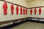 18 July 2019; The Cork dressing room before the EirGrid Munster GAA Football U20 Championship Final match between Cork and Kerry at Páirc Ui Rinn in Cork. Photo by Matt Browne/Sportsfile