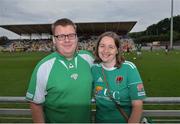 18 July 2019; Cork City supporters Gavin and Trina Golden prior to the UEFA Europa League First Qualifying Round 2nd Leg match between Progres Niederkorn and Cork City at Stade Municipal de Differdange, Differdange, Luxembourg. Photo by Doug Minihane/Sportsfile
