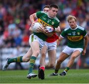18 July 2019; Eddie Horgan of Kerry in action against Peter O'Driscoll of Cork during the EirGrid Munster GAA Football U20 Championship Final match between Cork and Kerry at Páirc Ui Rinn in Cork. Photo by Matt Browne/Sportsfile