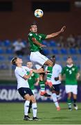 18 July 2019; Ali Reghba of Republic of Ireland and Mathis Picouleau of France during the 2019 UEFA European U19 Championships Group B match between Republic of Ireland and France at Banants Stadium in Yerevan, Armenia. Photo by Stephen McCarthy/Sportsfile