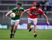 18 July 2019; Killian Falvey of Kerry in action against Michael O'Mahony of Cork during the EirGrid Munster GAA Football U20 Championship Final match between Cork and Kerry at Páirc Ui Rinn in Cork. Photo by Matt Browne/Sportsfile