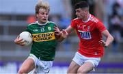 18 July 2019; Fiachra Clifford of Kerry in action against Michael O'Mahony of Cork during the EirGrid Munster GAA Football U20 Championship Final match between Cork and Kerry at Páirc Ui Rinn in Cork. Photo by Matt Browne/Sportsfile
