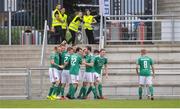 18 July 2019; Cork City players celebrate after Conor McCarthy scored their second goal during the UEFA Europa League First Qualifying Round 2nd Leg match between Progres Niederkorn and Cork City at Stade Municipal de Differdange, Differdange, Luxembourg. Photo by Doug Minihane/Sportsfile