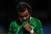 18 July 2019; Tyreik Wright of Republic of Ireland reacts after the 2019 UEFA European U19 Championships Group B match between Republic of Ireland and France at Banants Stadium in Yerevan, Armenia.
