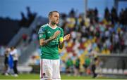 18 July 2019; Karl Sheppard of Cork City applauds supporters after the UEFA Europa League First Qualifying Round 2nd Leg match between Progres Niederkorn and Cork City at Stade Municipal de Differdange, Differdange, Luxembourg. Photo by Doug Minihane/Sportsfile