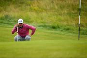 19 July 2019; Lee Westwood of England lines up a putt on the 2nd green during Day Two of the 148th Open Championship at Royal Portrush in Portrush, Co Antrim. Photo by Brendan Moran/Sportsfile