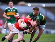 18 July 2019; Fionn Herlihy of Cork in action against Niall Donohue of Kerry during the EirGrid Munster GAA Football U20 Championship Final match between Cork and Kerry at Páirc Ui Rinn in Cork. Photo by Matt Browne/Sportsfile