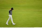 19 July 2019; Tommy Fleetwood of England celebrates after making a putt on the 18th green during Day Two of the 148th Open Championship at Royal Portrush in Portrush, Co Antrim. Photo by Ramsey Cardy/Sportsfile