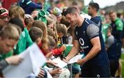 19 July 2019; Jonathan Sexton signs autographs for fans following an Ireland Rugby open training session at Thomond Park in Limerick. Photo by David Fitzgerald/Sportsfile