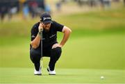 19 July 2019; Shane Lowry of Ireland lines up a birdie putt on the 1st green during Day Two of the 148th Open Championship at Royal Portrush in Portrush, Co Antrim. Photo by Brendan Moran/Sportsfile