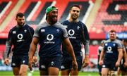 19 July 2019; Bundee Aki during an Ireland Rugby open training session at Thomond Park in Limerick. Photo by David Fitzgerald/Sportsfile