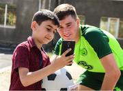 19 July 2019; Brian Maher during a Republic of Ireland players and staff visit to the Children and Youth Technical Creativity Center of Ajapnyak at the 2019 UEFA European U19 Championships in Yerevan, Armenia. Photo by Stephen McCarthy/Sportsfile