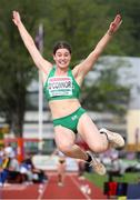 19 July 2019; Kate O'Connor of Ireland competing in the Women's Heptathlon Long Jump during Day Two of the European Athletics U20 Championships in Borås, Sweden. Photo by Giancarlo Colombo/Sportsfile