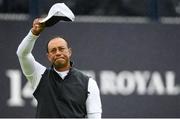 19 July 2019; Tiger Woods of USA after his round on the 18th green during Day Two of the 148th Open Championship at Royal Portrush in Portrush, Co Antrim. Photo by Ramsey Cardy/Sportsfile