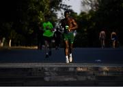19 July 2019; Republic of Ireland's Festy Ebosele during an evening run near their team hotel ahead of the final round of group games at the 2019 UEFA European U19 Championships in Yerevan, Armenia. Photo by Stephen McCarthy/Sportsfile