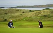 19 July 2019; Shane Lowry of Ireland chips onto the 16th green during Day Two of the 148th Open Championship at Royal Portrush in Portrush, Co Antrim. Photo by Ramsey Cardy/Sportsfile