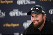 19 July 2019; Shane Lowry of Ireland during a press conference following his round during Day Two of the 148th Open Championship at Royal Portrush in Portrush, Co Antrim. Photo by Ramsey Cardy/Sportsfile