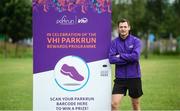 20 July 2019; David Gillick pictured prior to the Fairview parkrun where Vhi hosted a special event to celebrate their partnership with parkrun Ireland. Vhi ambassador and Olympian David Gillick was on hand to lead the warm up for parkrun participants before completing the 5km free event. Parkrunners enjoyed refreshments post event at the Vhi Rehydrate, Relax, Refuel and Reward areas. parkrun in partnership with Vhi support local communities in organising free, weekly, timed 5k runs every Saturday at 9.30am. Photo by David Fitzgerald/Sportsfile