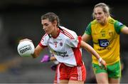 20 July 2019; Joannne Barrett of Tyrone gets past Karen Gutherie of Donegal during the TG4 All-Ireland Ladies Football Senior Championship Group 4 Round 2 match between Donegal and Tyrone at TEG Cusack Park in Mullingar, Co. Westmeath. Photo by Piaras Ó Mídheach/Sportsfile
