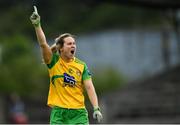 20 July 2019; Karen Gutherie of Donegal appeals to an umpire during the TG4 All-Ireland Ladies Football Senior Championship Group 4 Round 2 match between Donegal and Tyrone at TEG Cusack Park in Mullingar, Co. Westmeath. Photo by Piaras Ó Mídheach/Sportsfile