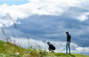 20 July 2019; Jordan Spieth of USA, right, and Andrew Putnam of USA line up their putts on the 1st green during Day Three of the 148th Open Championship at Royal Portrush in Portrush, Co Antrim. Photo by Brendan Moran/Sportsfile
