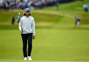 20 July 2019; Tommy Fleetwood of England  acknowledges the gallery on the 1st green during Day Three of the 148th Open Championship at Royal Portrush in Portrush, Co Antrim. Photo by Brendan Moran/Sportsfile