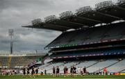 20 July 2019; Players from both sides walk the pitch prior to the GAA Football All-Ireland Senior Championship Quarter-Final Group 2 Phase 2 match between Cork and Tyrone at Croke Park in Dublin. Photo by David Fitzgerald/Sportsfile