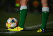 20 July 2019; A detailed view of a matchball during a Republic of Ireland training session ahead of their final group game of the 2019 UEFA European U19 Championships at the FFA Technical Centre in Yerevan, Armenia. Photo by Stephen McCarthy/Sportsfile