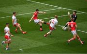 20 July 2019; Luke Connolly of Cork shoots to score his side's first goal of the game during the GAA Football All-Ireland Senior Championship Quarter-Final Group 2 Phase 2 match between Cork and Tyrone at Croke Park in Dublin. Photo by Seb Daly/Sportsfile