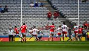 20 July 2019; Luke Connolly of Cork, 15, turns to celebrate a goal, in the first minute, during the GAA Football All-Ireland Senior Championship Quarter-Final Group 2 Phase 2 match between Cork and Tyrone at Croke Park in Dublin. Photo by Ray McManus/Sportsfile