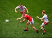 20 July 2019; Seán White of Cork in action against Brian Kennedy, left, and Hugh Pat McGeary of Tyrone during the GAA Football All-Ireland Senior Championship Quarter-Final Group 2 Phase 2 match between Cork and Tyrone at Croke Park in Dublin. Photo by Seb Daly/Sportsfile